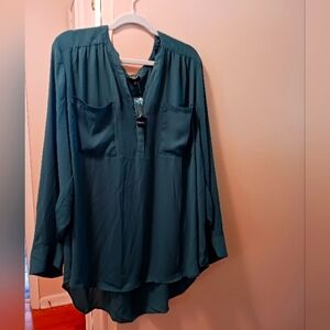 Torrid blouse; size 5xl; teal
